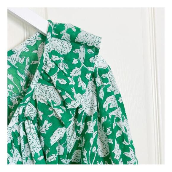 Mille Resort & Travel June Block Floral Print Midi Dress Puff Sleeves NWOT Sz S - Picture 6 of 13